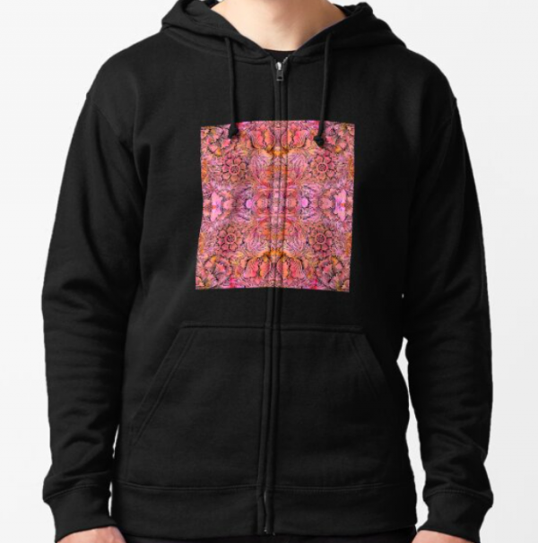 Hoodie dengan desain batik yang modern
